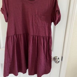 Forever 21 burgundy T Shirt Dress size L